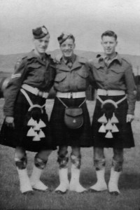 Campbeltown pals at Army Cadet Camp, Dunoon, 1948. I'm in the middle. Ian Brodie is on the left and Charlie Martin (I think) is on the right.