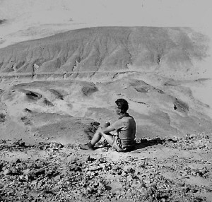In my opinion, Egypt consisted of nothing but a whole lot of dirty sand. I'm looking over the sand dunes, 1951.