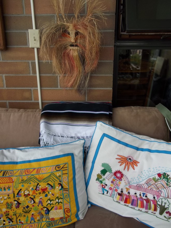 Balcony-Mexican Mask, Embroidery &amp; Weaving