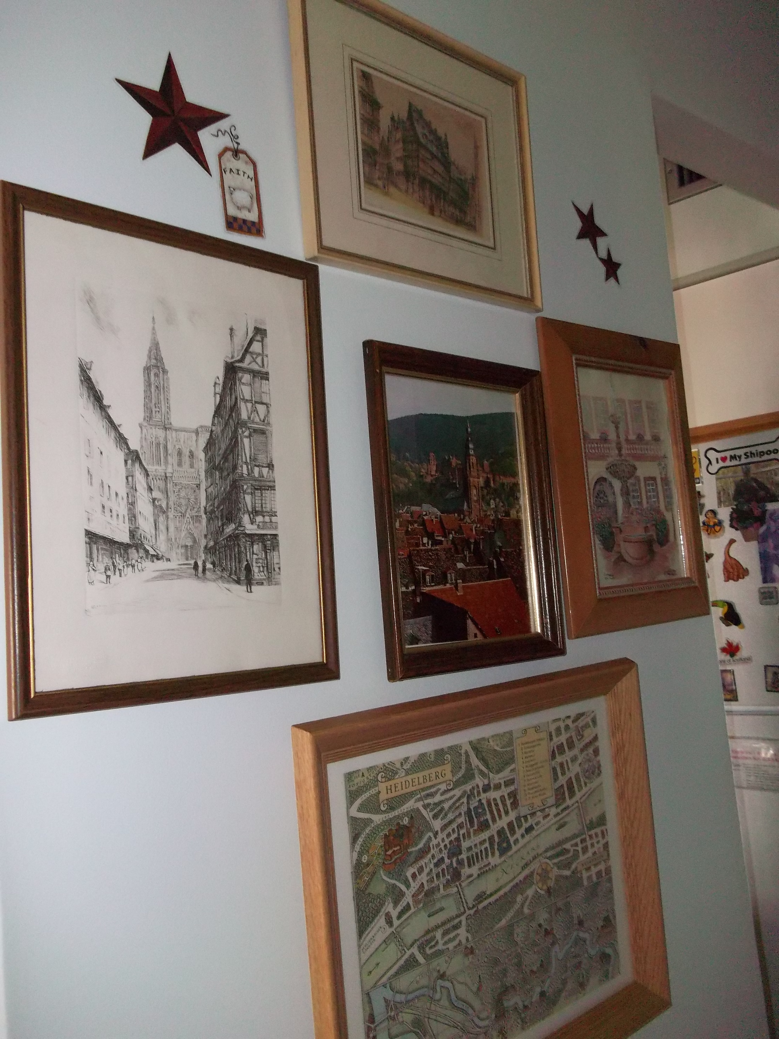 Hallway-German and Alsatian pictures